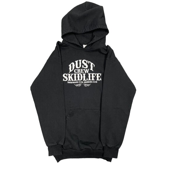 Dust Crew Skidlife Snowboard Club Drinking Club Pullover Hoodie Small - Picture 1 of 5